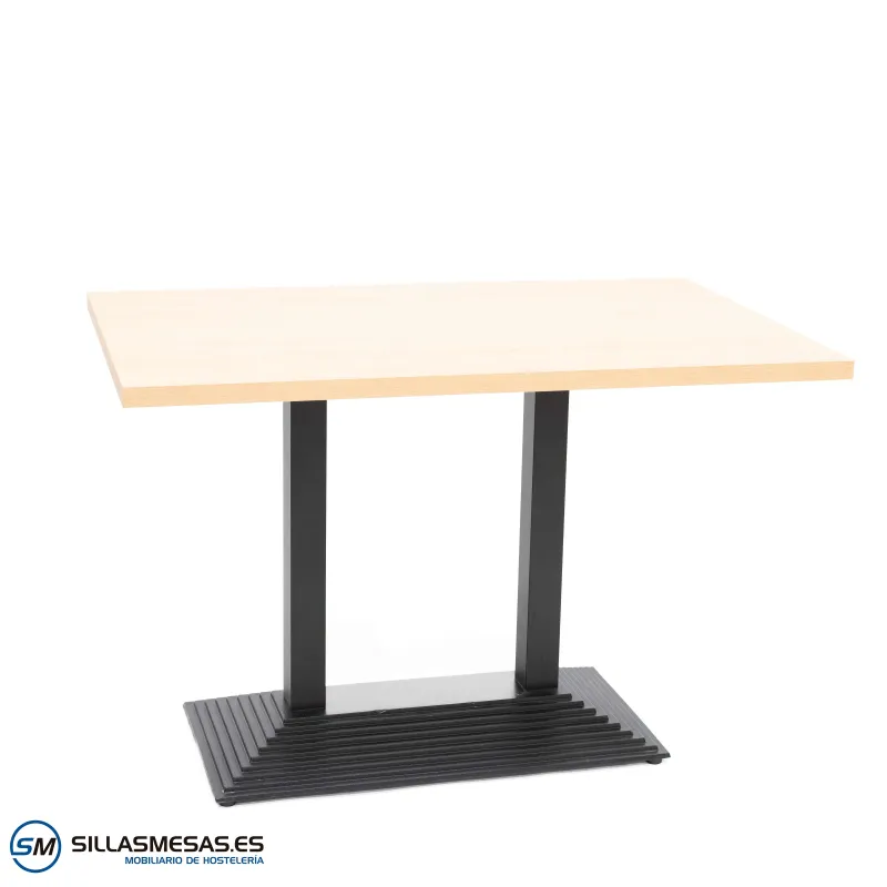 Mesa Pirámide Doble Interior acero epoxi negro