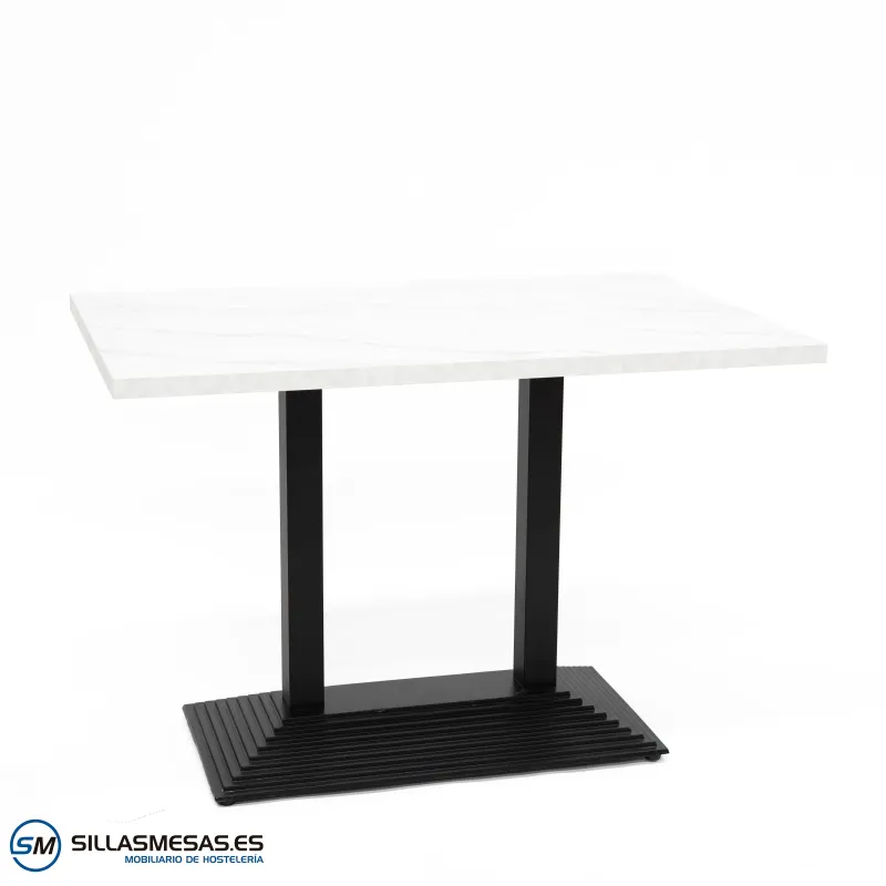 Mesa Pirámide Doble Interior acero epoxi negro