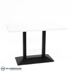 Mesa Pirámide Doble Interior acero epoxi negro
