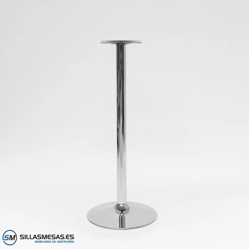 Armazón de mesa alta F cromado 110 cm ideal para bar
