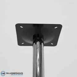 Armazón de mesa alta F cromado 110 cm ideal para bar