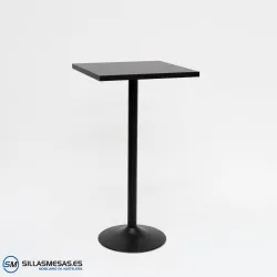 Mesa alta interior F con pie negro: diseño moderno