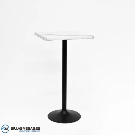 MESA ALTA F CUADRADA EXTERIOR pie negro
