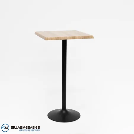 MESA ALTA F CUADRADA EXTERIOR pie negro