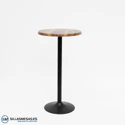 MESA ALTA F REDONDA EXTERIOR pie negro