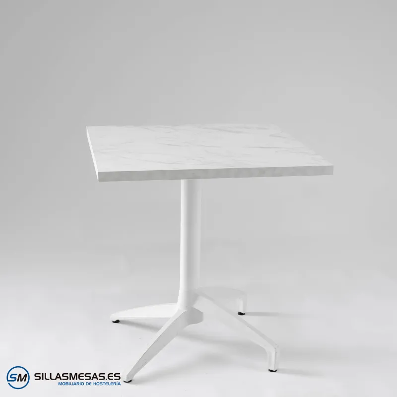Mesa abatible Florida interior pie blanco: diseño ligero