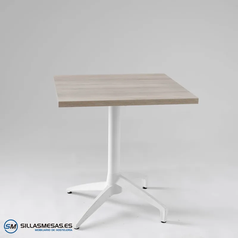 Mesa abatible Florida interior pie blanco: diseño ligero