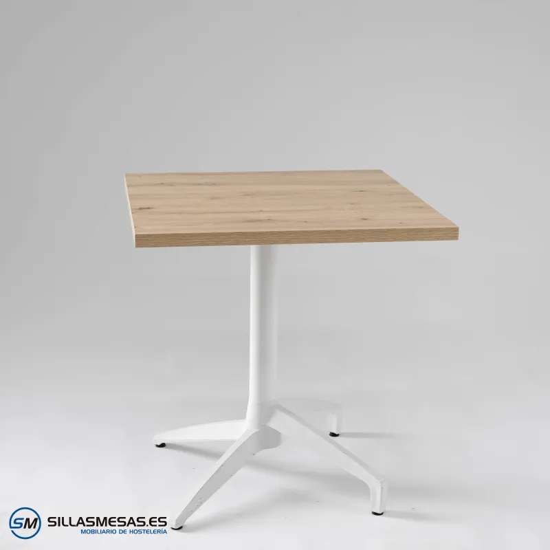 Mesa abatible Florida interior pie blanco: diseño ligero