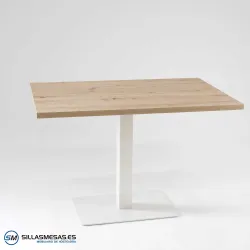 MESA NOEL RECTANGULAR INTERIOR pie blanco