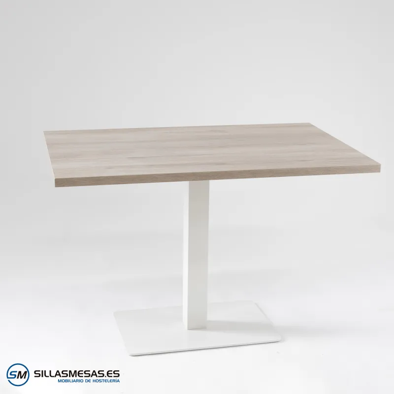MESA NOEL RECTANGULAR INTERIOR pie blanco