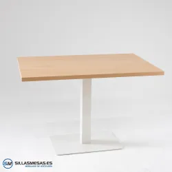 MESA NOEL RECTANGULAR INTERIOR pie blanco