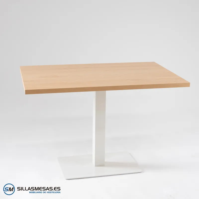 MESA NOEL RECTANGULAR INTERIOR pie blanco