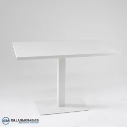 MESA NOEL RECTANGULAR INTERIOR pie blanco