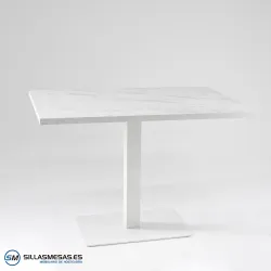 MESA NOEL RECTANGULAR INTERIOR pie blanco