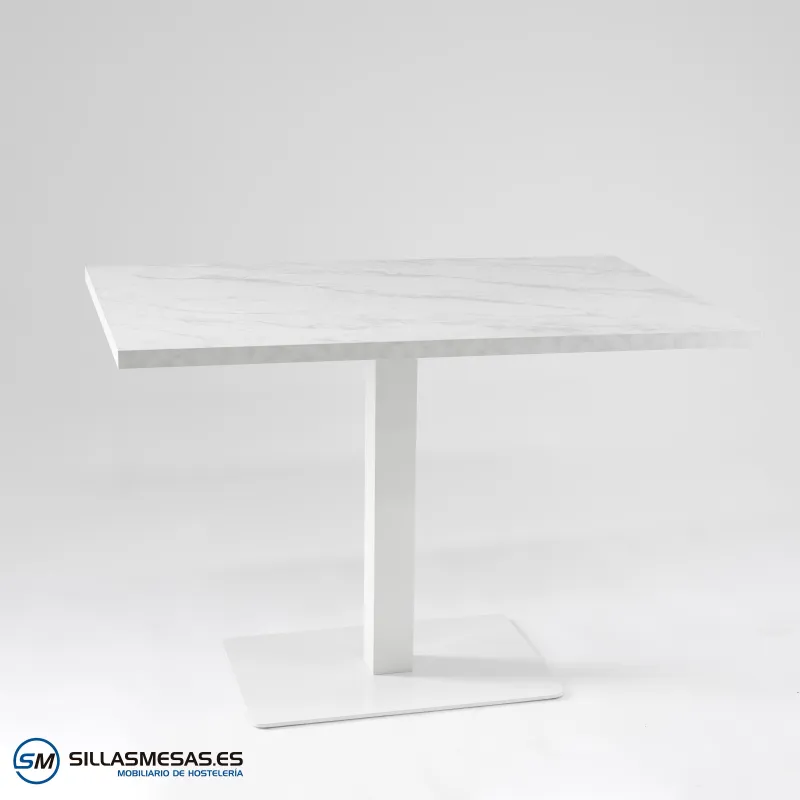 MESA NOEL RECTANGULAR INTERIOR pie blanco