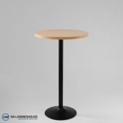 MESA ALTA F REDONDA INTERIOR pie negro