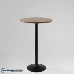 MESA ALTA F REDONDA INTERIOR pie negro