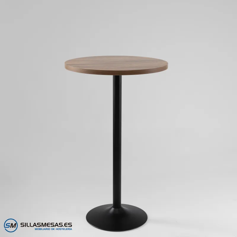 MESA ALTA F REDONDA INTERIOR pie negro