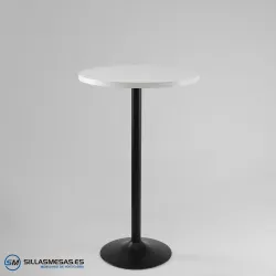 MESA ALTA F REDONDA INTERIOR pie negro