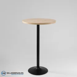MESA ALTA F REDONDA INTERIOR pie negro