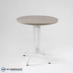 MESA VIENA REDONDA INTERIOR pie blanco