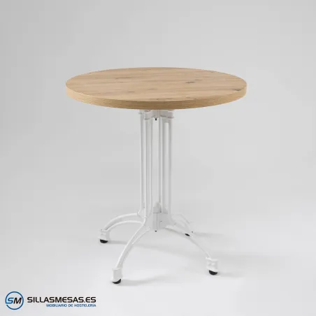 MESA VIENA REDONDA INTERIOR pie blanco