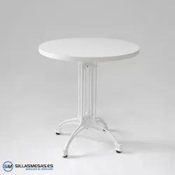 MESA VIENA REDONDA INTERIOR pie blanco