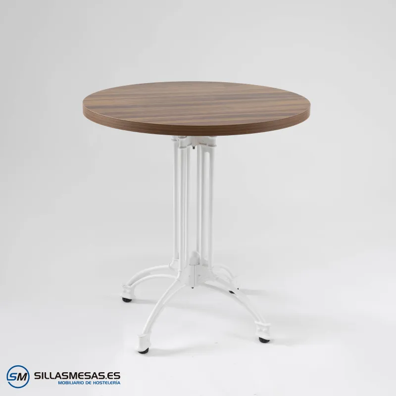 MESA VIENA REDONDA INTERIOR pie blanco