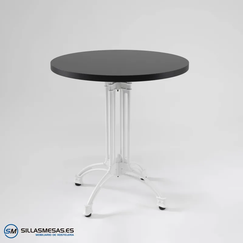 MESA VIENA REDONDA INTERIOR pie blanco