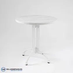 MESA VIENA REDONDA INTERIOR pie blanco