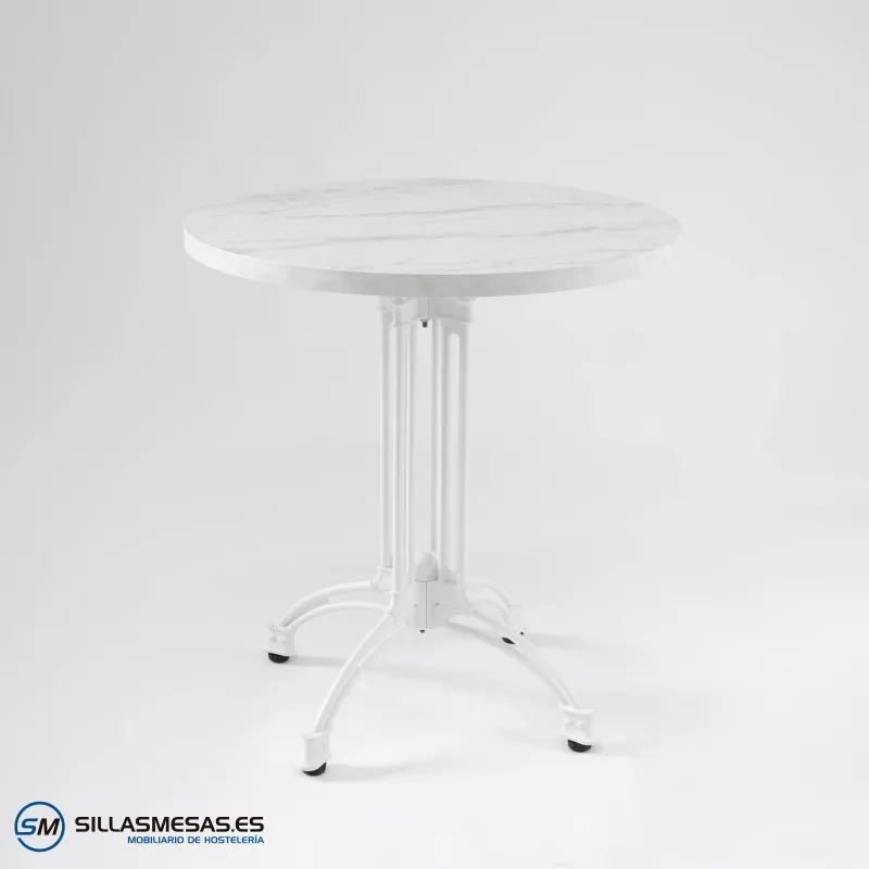 MESA VIENA REDONDA INTERIOR pie blanco