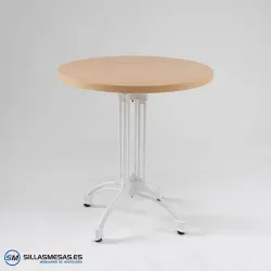 MESA VIENA REDONDA INTERIOR pie blanco