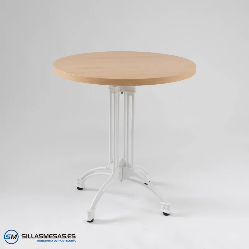 MESA VIENA REDONDA INTERIOR pie blanco