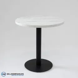 MESA ABRIL REDONDA INTERIOR pie negro