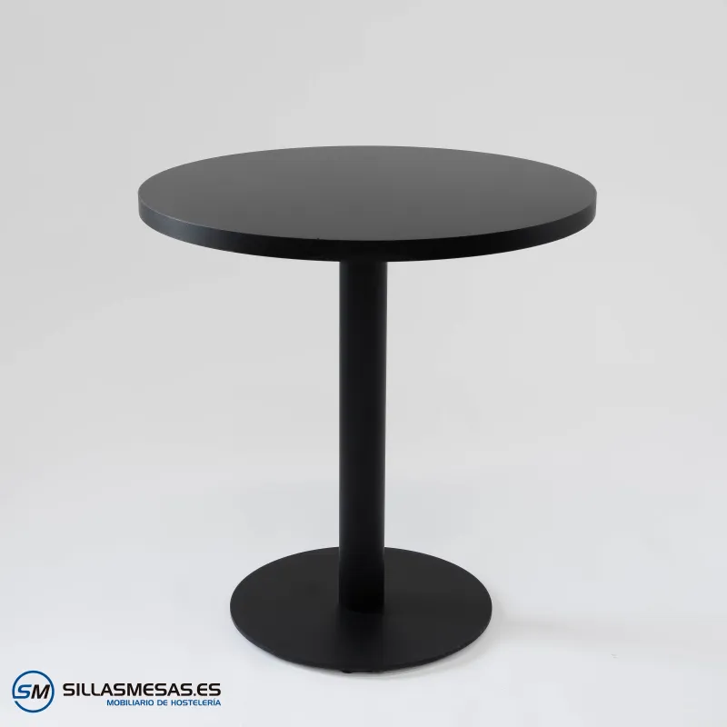 MESA ABRIL REDONDA INTERIOR pie negro