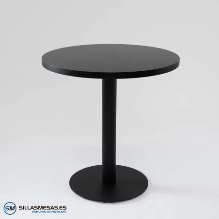 MESA ABRIL REDONDA INTERIOR pie negro