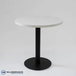 MESA ABRIL REDONDA INTERIOR pie negro