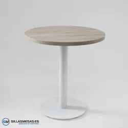 MESA ABRIL REDONDA INTERIOR pie blanco