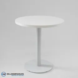 MESA ABRIL REDONDA INTERIOR pie blanco