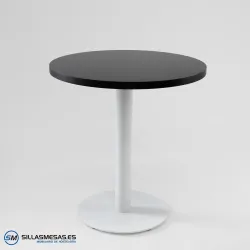 MESA ABRIL REDONDA INTERIOR pie blanco