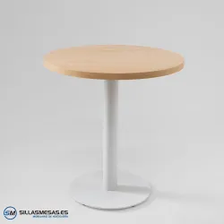 MESA ABRIL REDONDA INTERIOR pie blanco