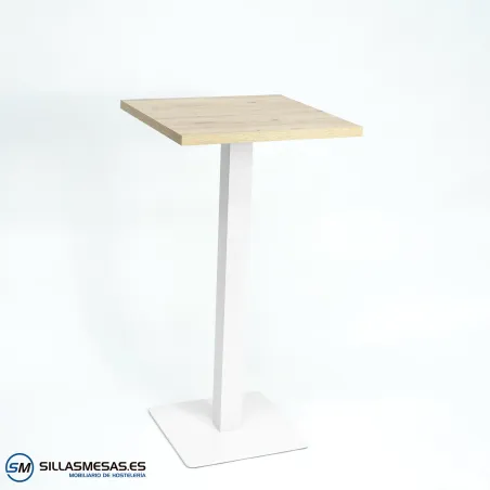 MESA ALTA NOEL INTERIOR pie blanco