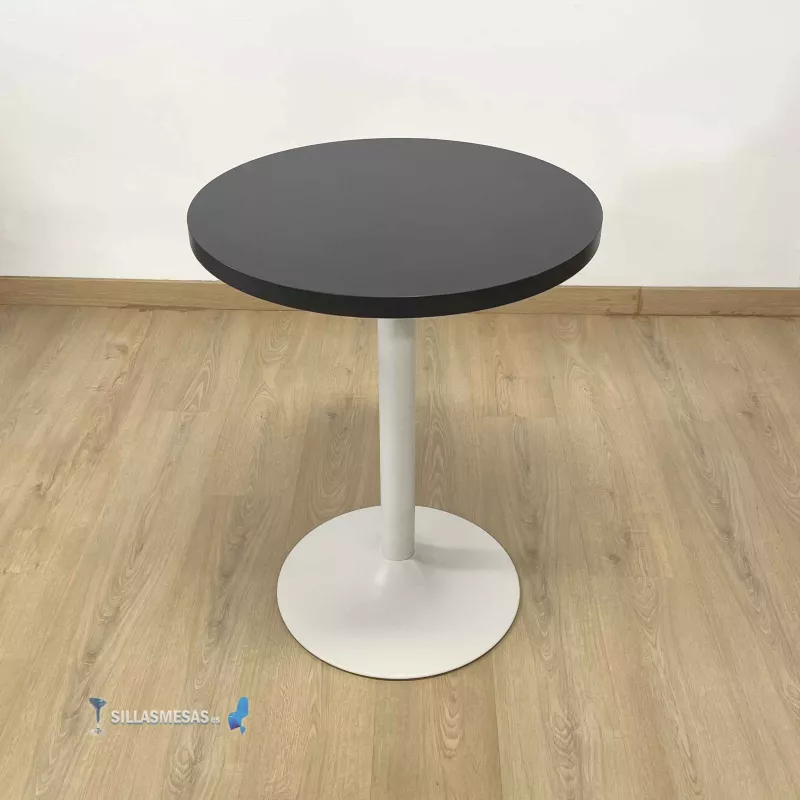 Mesa F REDONDA INTERIOR pie blanco - Ref 355-BLR2