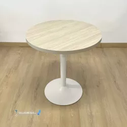 Mesa F REDONDA INTERIOR pie blanco - Ref 355-BLR2