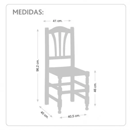 Silla BALTI asiento madera - Ref 097-T2