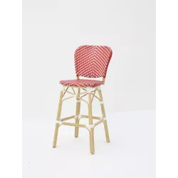Taburete PARISINO rojo y blanco - Ref K-02-11