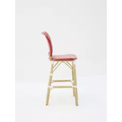 Taburete PARISINO rojo y blanco - Ref K-02-11