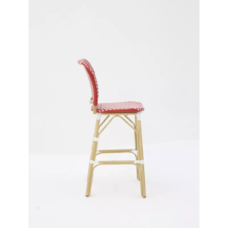 Taburete PARISINO rojo y blanco - Ref K-02-11