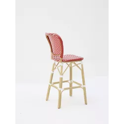 Taburete PARISINO rojo y blanco - Ref K-02-11