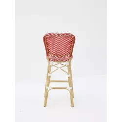 Taburete PARISINO rojo y blanco - Ref K-02-11